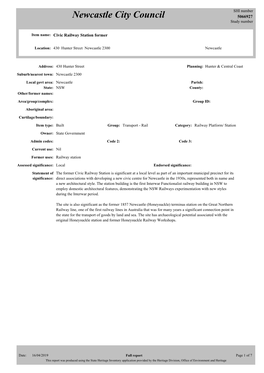 Newcastle City Council 5066927 Study Number