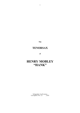 Download the Tenor Saxophone of Hank Mobley