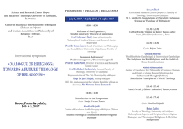 Dialogue of Religions: Towards a FUTURE Theology of Religion(S)