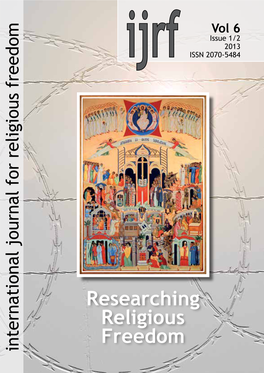 Researching Religious Freedom International Journal for Religious Freedom