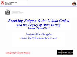 Breaking Enigma & the U-Boat Codes