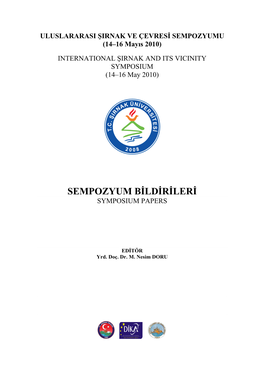 Sempozyum Bildirileri Symposium Papers