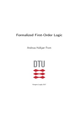 Formalized First-Order Logic