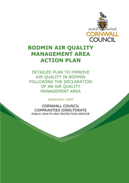 Bodmin Air Quality Management Area Action Plan