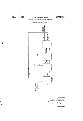 Dec. 11, 1956 V W. KREMER ETAI 2,773,752 Crys'rallization of Somma CYANIDE: Filed July 20, 1953