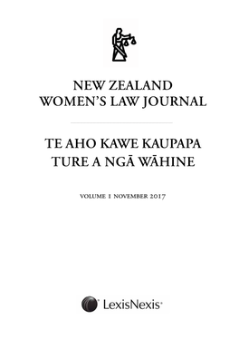 New Zealand Women's Law Journal Te Aho Kawe