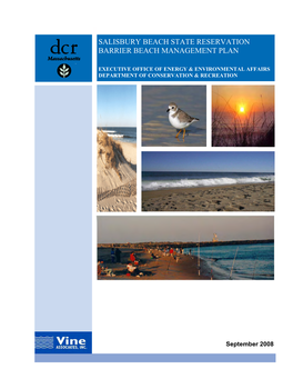 Salisbury Beach State Reservation Barrier Beach Management Plan