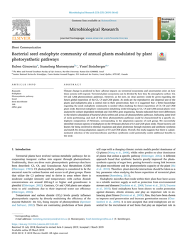 Microbiological Research 223–225 (2019) 58–62