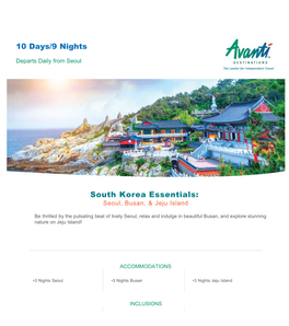 South Korea Essentials: Seoul, Busan, and Jeju Island · Avanti Destinations