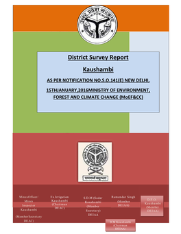 District Survey Report Kaushambi