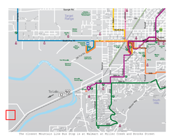 The Closest Mountain Line Bus Stop Is at Walmart at Miller Creek and Brooks Street