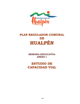 Plan Regulador Comunal De Hualpén Estudio De Capacidad Vial