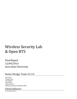 Wireless Security Lab & Open