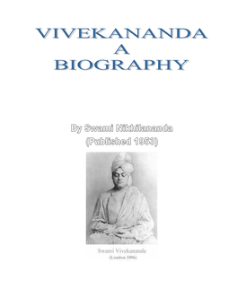 Biography of Swami Vivekananda