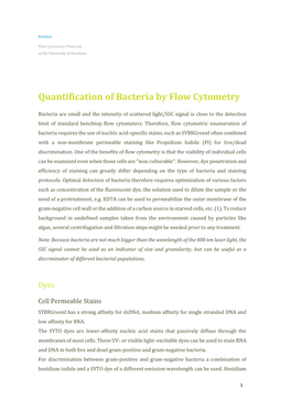 Quantification of Bacteria by Flow Cytometry
