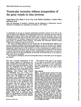 Ventricular Inversion Without Transposition of the Great Vessels in Situs Inversus