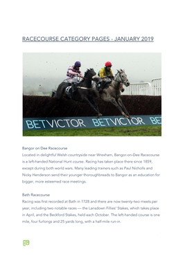 Racecourse Category Pages - January 2019