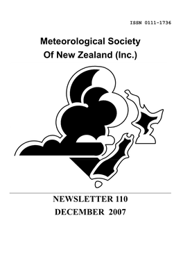 Meteorological Society of New Zealand (Inc.)