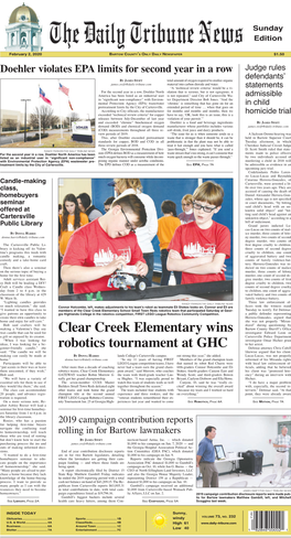 Clear Creek Elementary Wins Robotics Tournament At