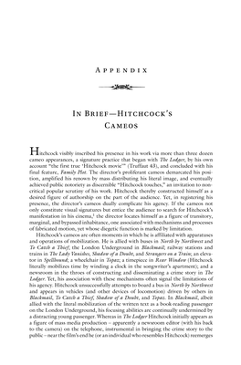 In Brief—Hitchcock's Cameos