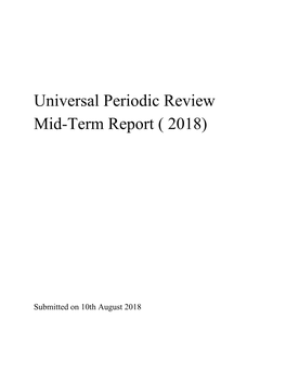 Universal Periodic Review Mid-Term Report ( 2018)