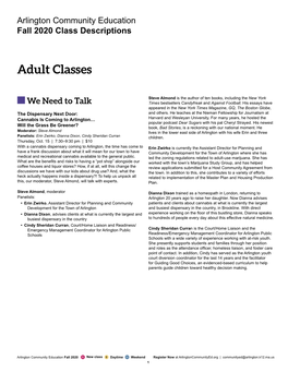 Adult Classes