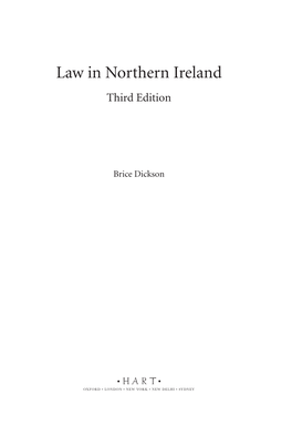 Law in Northern Ireland Third Edition