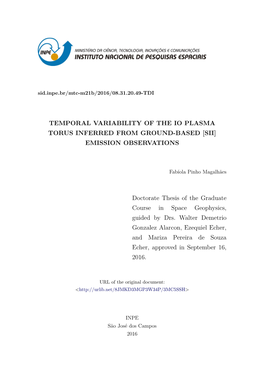 Temporal Variability of the Io Plasma Torus Inferred from Ground-Based [Sii] Emission Observations