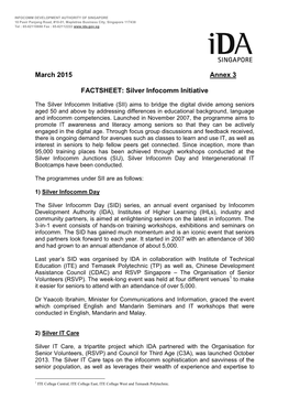 Factsheet on Infocomm@SME Programme