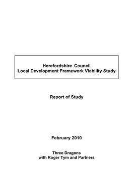Affordable Housing Viability Study 2010