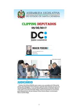 Clipping Deputados 09/08/2017