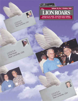 LION ROARS Published by the LIONEL® COLLECTORS CLUB of AMERICA Bimonthly February, April, June, August, October, December