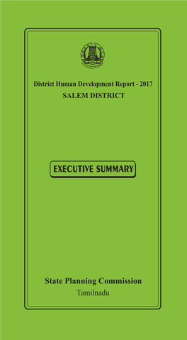 SALEM DISTRICT EXECUTIVE SUMMARY DISTRICT HUMAN DEVELOPMENT REPORT SALEM DISTRICT Introduction