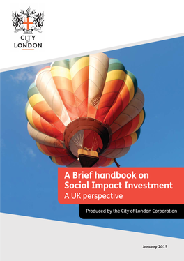 A Brief Handbook on Social Impact Investment a UK Perspective