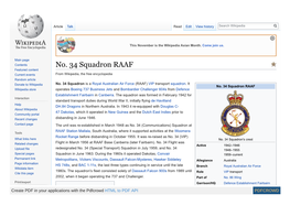 No. 34 Squadron RAAF Featured Content Current Events from Wikipedia, the Free Encyclopedia Random Article No