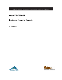 Open File 2006-14 Protected Areas in Canada
