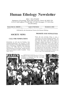 Hunlall Ethology Newsletter