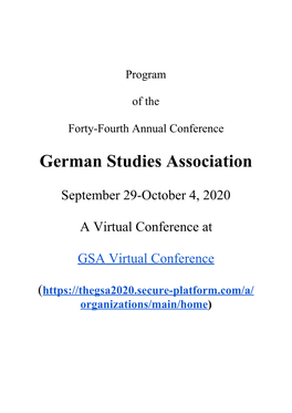 German Studies Review Gerald R