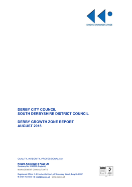 Derby City Council South Derbyshire District Council Derby Growth Zone