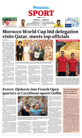 Morocco World Cup Bid Delegation Visits Qatar, Meets Top Officials