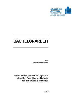 BACHELORARBEIT Markenma