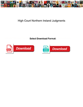 High Court Northern Ireland Judgments