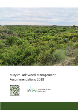 Minyirr Park Weed Management Recommendations 2018