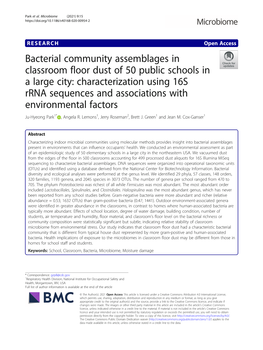 Bacterial Community Assemblages in Classroom Floor Dust of 50 Public