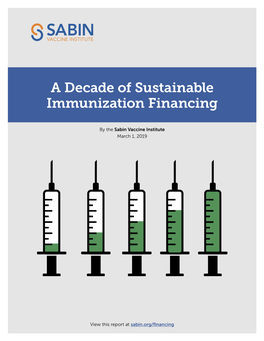 A Decade of Sustainable Immunization Financing