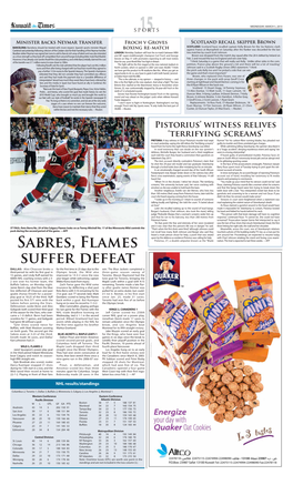 Sabres, Flames SUFFER Defeat
