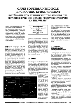 Gares Souterraines D'eole Jet Grouting Et Rabattement Systématisation Et Limites D'utilisation De Ces Méthodes Dans Des Grands Projets Souterrains En Site Urbain