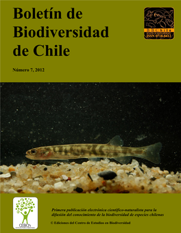 Boletín De Biodiversidad De Chile Número 7, 2012