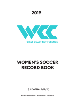 2019 Women's Soccer Record Book
