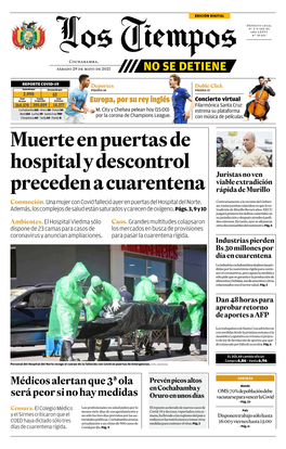 Muerte En Puertas De Hospital Y Descontrol Preceden a Cuarentena